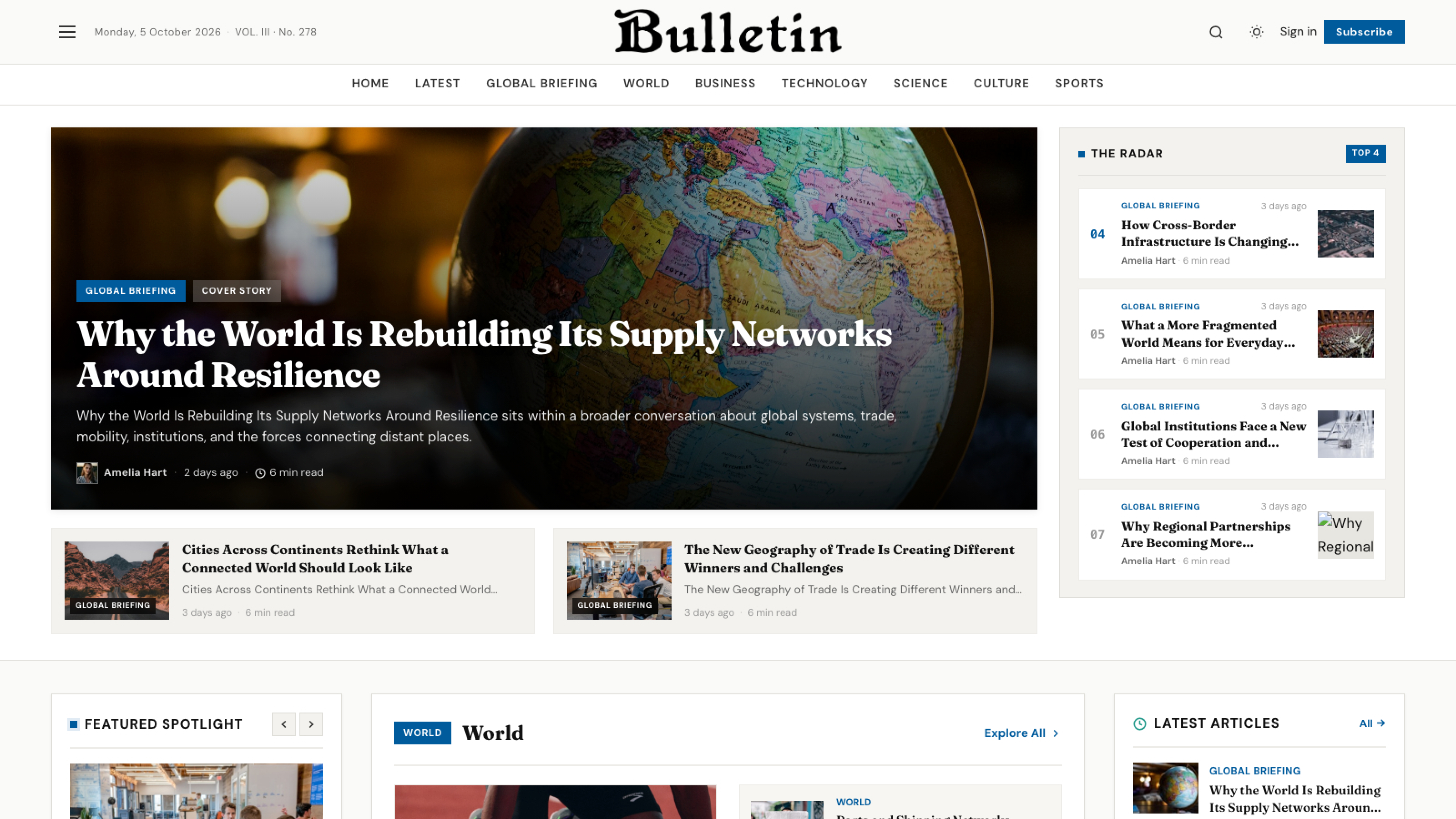 Bulletin cover preview